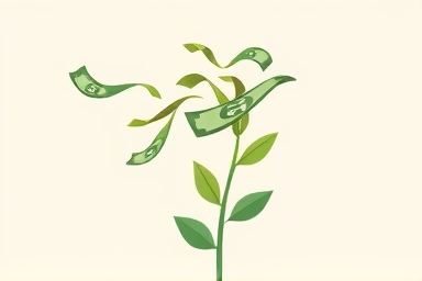 Symbolic growth of money and savings