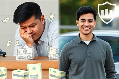 Car insurance comparison: stressed vs protected driver
