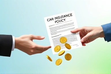 Symbolic transfer of car insurance policy with financial benefits.