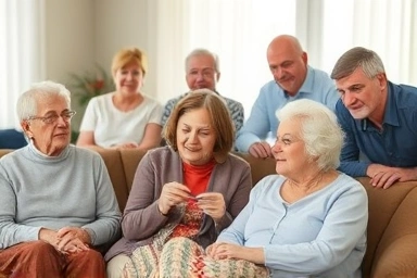 Elderly receiving care, representing peace of mind and future preparedness.