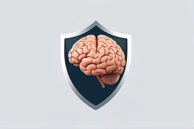 Brain health protection and financial security symbol