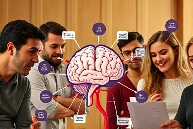 People in their 30s-50s contemplating brain health and insurance policies.