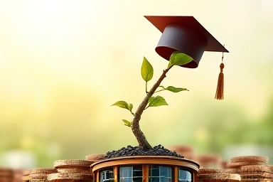Symbolic image of child education fund growth and future success.