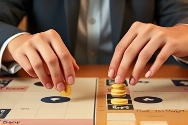 Hands making strategic choices for retirement planning
