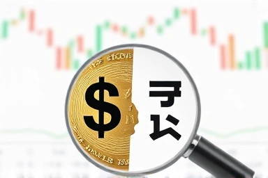 Symbolic image of dollar insurance, currency risk, financial analysis