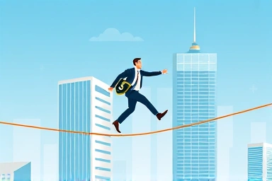 Metaphor for dollar insurance, balancing risk and reward, financial planning