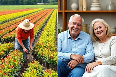 Farmer's land converted to retirement income.