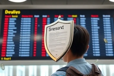 Flight delay insurance protecting traveler from financial loss