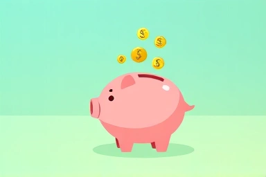 Graphic illustration of savings and financial security.