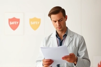 Business owner reviewing gas accident insurance documents