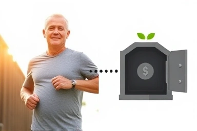 Healthy lifestyle and financial security connection.