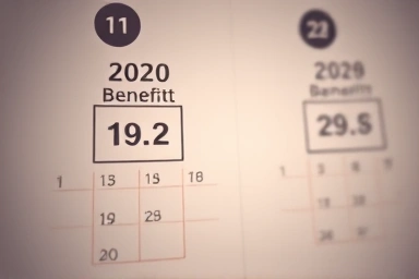 Abstract calendar visual representing insurance premium savings.