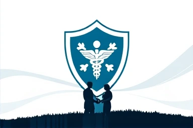 Symbolic shield protecting family health and well-being