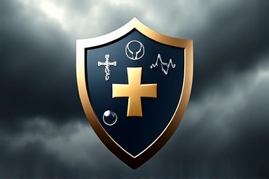 Financial shield protecting family from medical bills storm