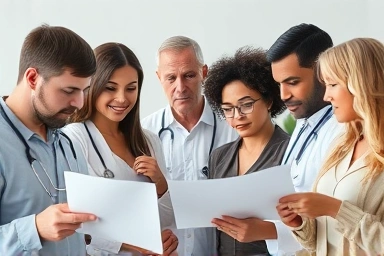 Diverse people planning personalized health checks.