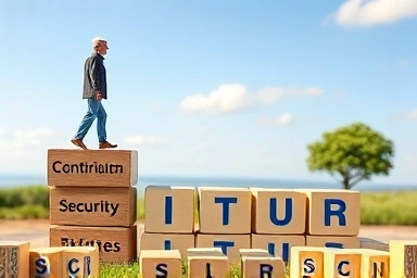 Symbolic journey to a secure and peaceful retirement.