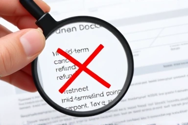 Insurance document scrutiny, cancellation refund warning