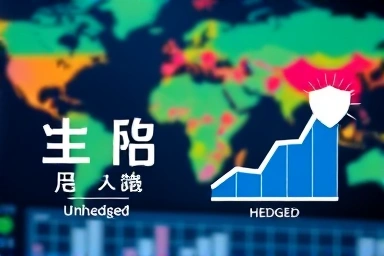 Comparison of hedged and unhedged ETF returns for long-term pension savings.
