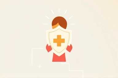 Patient protection shield, medical symbols, hope, relief, healthcare support.