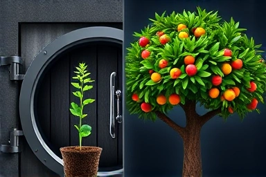 Stagnant principal guarantee vs. flourishing investment growth.