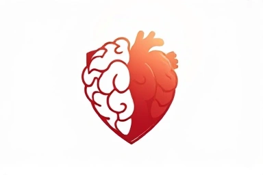 Symbolic brain and heart protection shield, hope, security
