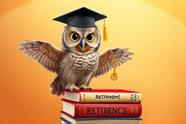 Wise owl representing financial knowledge for retirement planning.