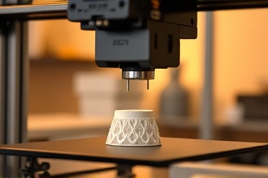 3D printer creating a custom object