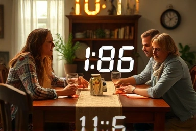 Symbolic image of time, family, and scoring for apartment applications.