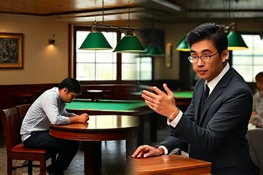 Balancing work and personal time at a billiard hall job.