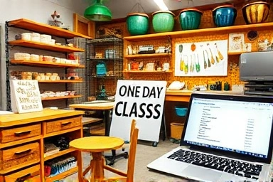 Diverse revenue streams in a successful craft workshop.