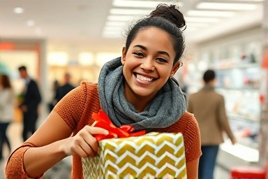 Skilled gift-wrapping for department store short-term job