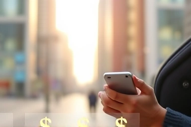 Person earning money with side hustle app