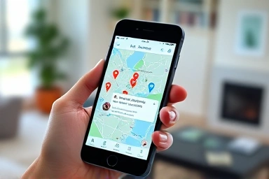 Smartphone app showing delivery job offers