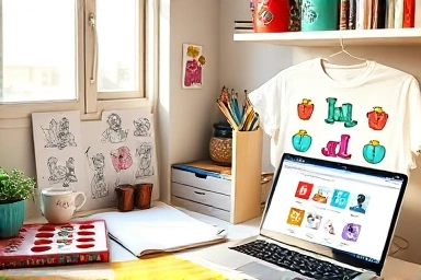 Creative home office for merchandise business success