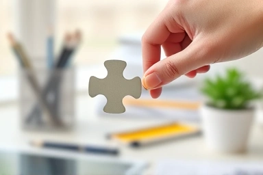 Completing a website puzzle, symbolizing strategic business investment.