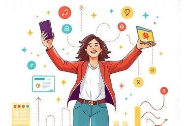 Successful side hustle concept with diverse skill icons.