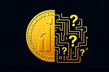 Symbolic representation of knowledge industry center investment risks and rewards.