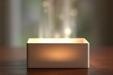 Symbolic light representing peace and handled memories.