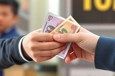 Immediate cash payment for a part-time job