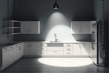 Symbolic representation of shared kitchen startup costs and profits.