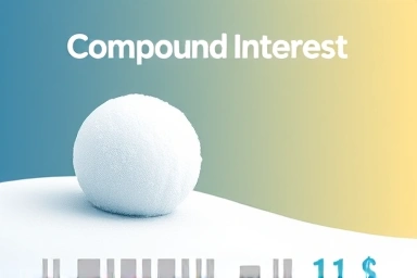 Compound interest, exponential growth, investment strategy, wealth accumulation, financial snowball.