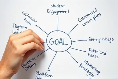 Visualizing a successful tutoring business strategy with a mind map.