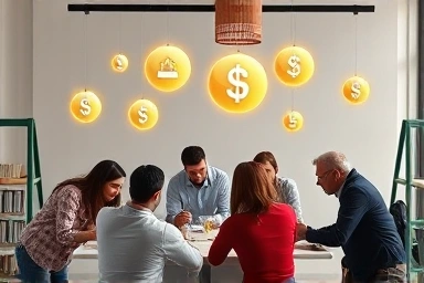 Diverse team working on startup growth and investment.