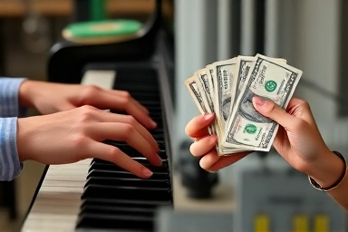 Musical talent leading to financial reward and side income.