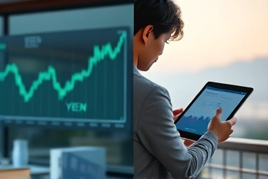 Person investing in Japanese Yen for financial growth.