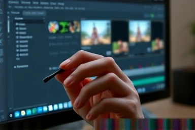 High-quality video editing software interface and creative process