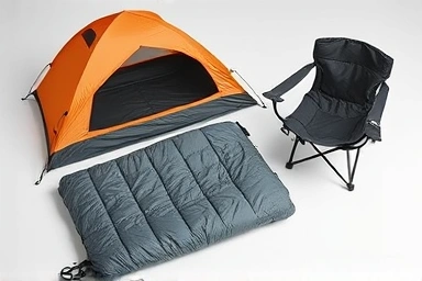 Ultra-lightweight camping gear for motorcycle touring.