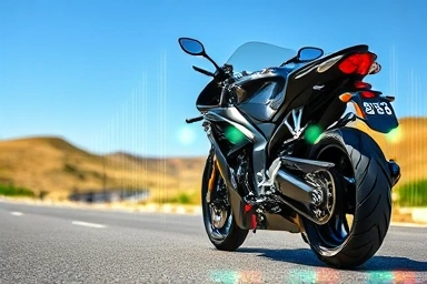 Motorcycle with legal exhaust modification, symbolizing controlled sound.