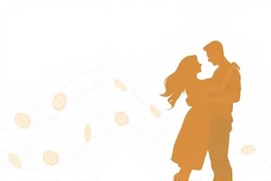 Abstract representation of financial support for families and children.