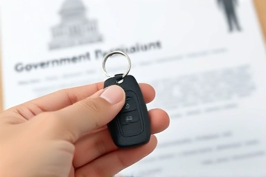Car key symbolizes tax reduction application